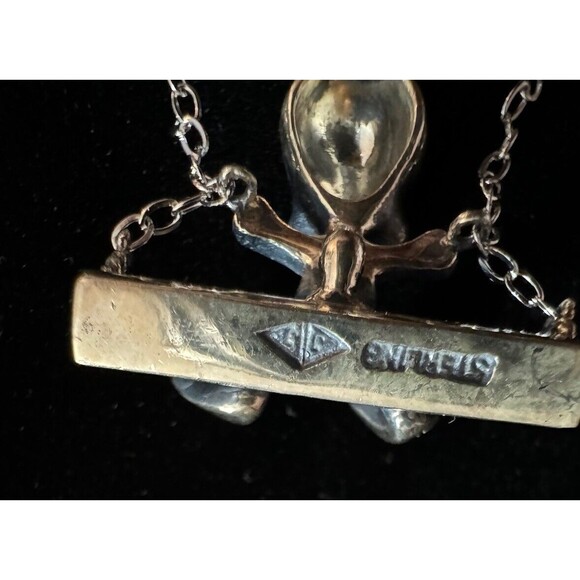 Sterling Silver Tweety Bird Pin Marcasite Swing Cute Sylvester Cartoon WB Birds - Picture 4 of 6